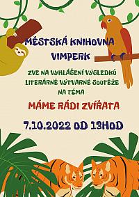 Vyhlášení výsledků literárně výtvarné soutěže: MÁME RÁDI ZVÍŘATA